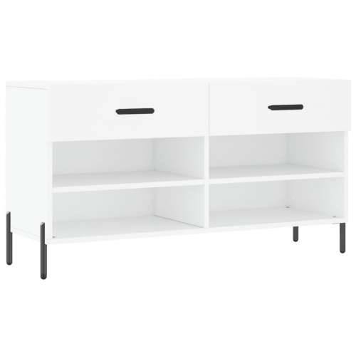 Klupa za cipele bijela 102 x 35 x 55 cm od konstruiranog drva - Bijela 1 Cijena