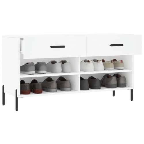 Klupa za cipele bijela 102 x 35 x 55 cm od konstruiranog drva - Bijela 1 Cijena