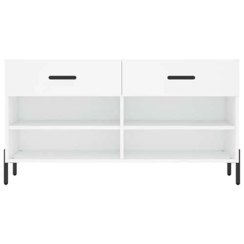 Klupa za cipele bijela 102 x 35 x 55 cm od konstruiranog drva - Bijela 1 Cijena