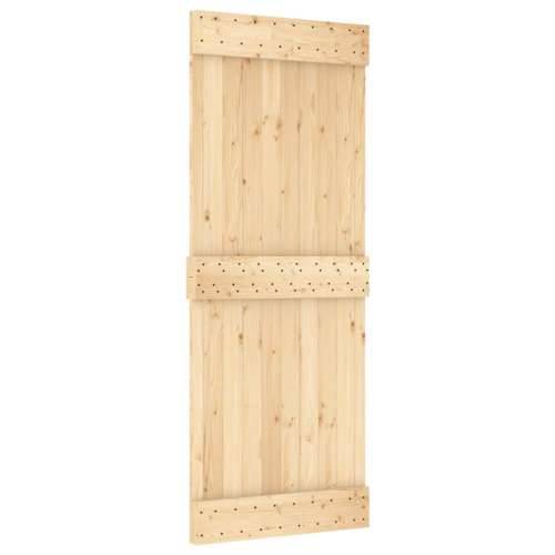 Klizna vrata s priborom za montažu 80 x 210 cm masivna borovina Cijena