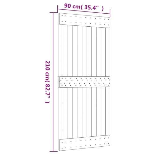Klizna vrata s priborom za montažu 90 x 210 cm masivna borovina Cijena