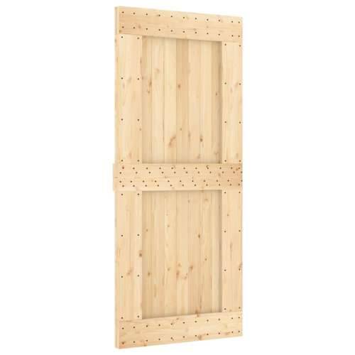 Klizna vrata s priborom za montažu 90 x 210 cm masivna borovina Cijena
