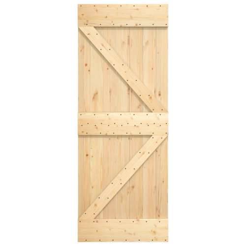 Klizna vrata s priborom za montažu 85 x 210 cm masivna borovina Cijena