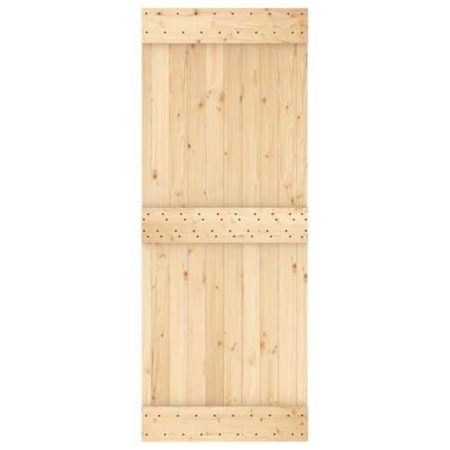 Klizna vrata s priborom za montažu 80 x 210 cm masivna borovina Cijena