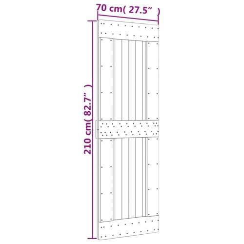 Klizna vrata s priborom za montažu 70 x 210 cm masivna borovina Cijena