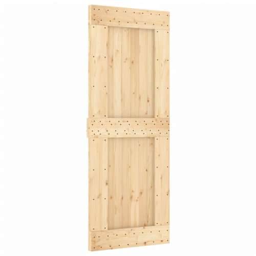 Klizna vrata s priborom za montažu 80 x 210 cm masivna borovina Cijena