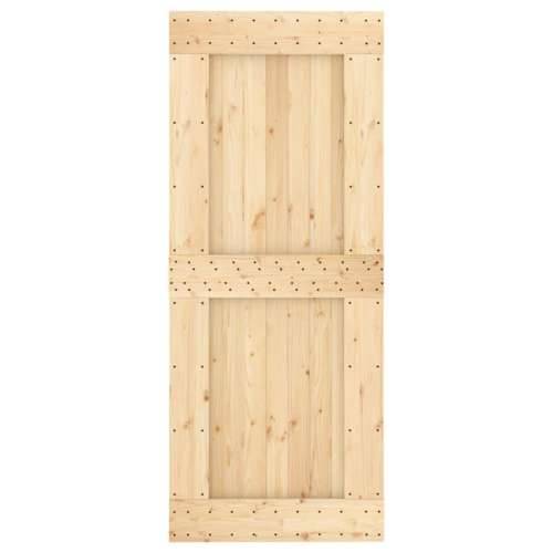 Klizna vrata s priborom za montažu 85 x 210 cm masivna borovina Cijena