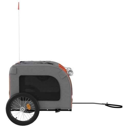 Prikolica za bicikl za ljubimce narančasto-siva tkanina/željezo Cijena