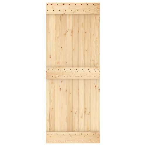 Klizna vrata s priborom za montažu 80 x 210 cm masivna borovina Cijena