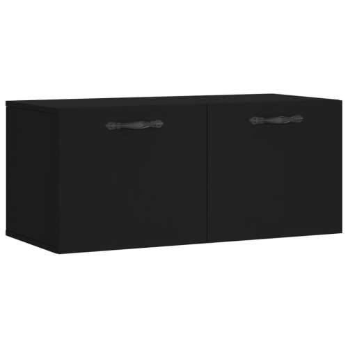 Zidni ormarić crni 80 x 36,5 x 35 cm od konstruiranog drva - Crna 80 x 36.5 x 35 cm 1 Cijena