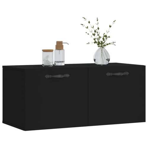 Zidni ormarić crni 80 x 36,5 x 35 cm od konstruiranog drva - Crna 80 x 36.5 x 35 cm 1 Cijena