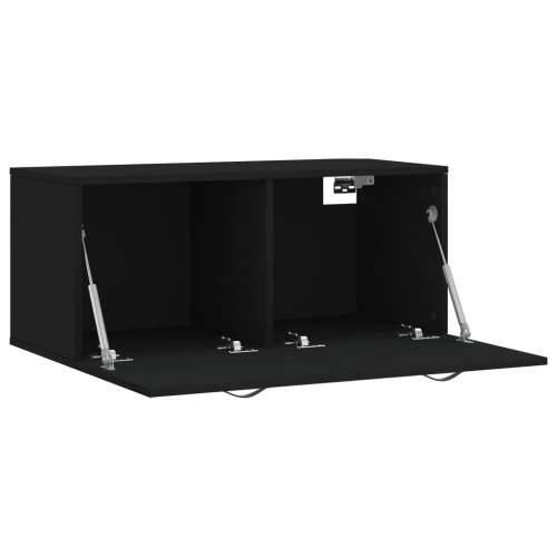 Zidni ormarić crni 80 x 36,5 x 35 cm od konstruiranog drva - Crna 80 x 36.5 x 35 cm 1 Cijena
