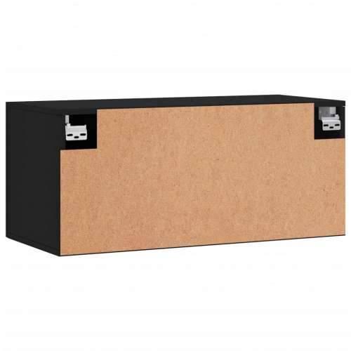 Zidni ormarić crni 80 x 36,5 x 35 cm od konstruiranog drva - Crna 80 x 36.5 x 35 cm 1 Cijena