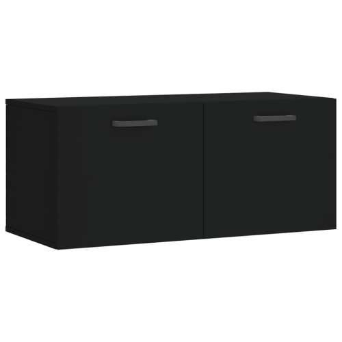 Zidni ormarić crni 80 x 36,5 x 35 cm od konstruiranog drva - Crna 80 x 36.5 x 35 cm 1 Cijena