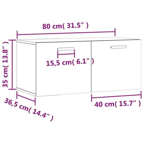 Zidni ormarić smeđa boja hrasta 80x36,5x35 cm konstruirano drvo Smeđi hrast 80 x 36.5 x 35 cm 1 Cijena