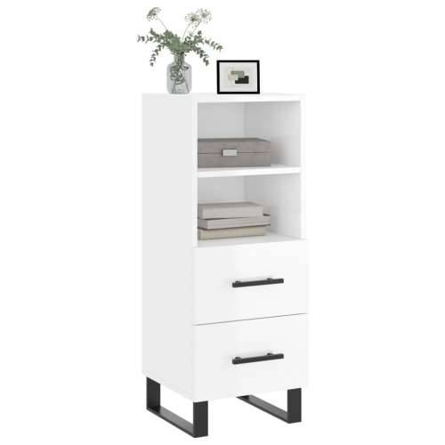 Komoda sjajna bijela 34,5 x 34 x 90 cm od konstruiranog drva - Visoko sjajno bijela 1 Cijena