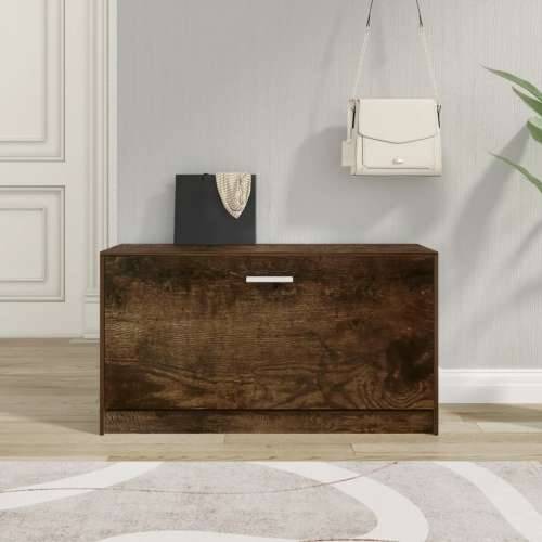 Klupa za cipele boja hrasta 80 x 24 x 45 cm konstruirano drvo - Dimljeni hrast 1 Cijena