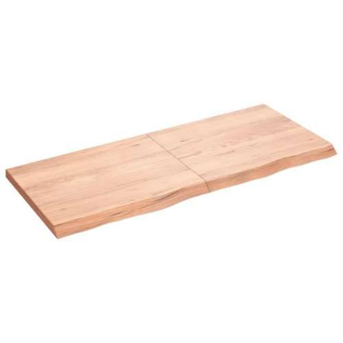 Zidna polica svjetlosmeđa 120x50x(2-4) cm obrađena hrastovina - Svjetlosmeđa 120 x 50 x 4 cm 1 Cijena