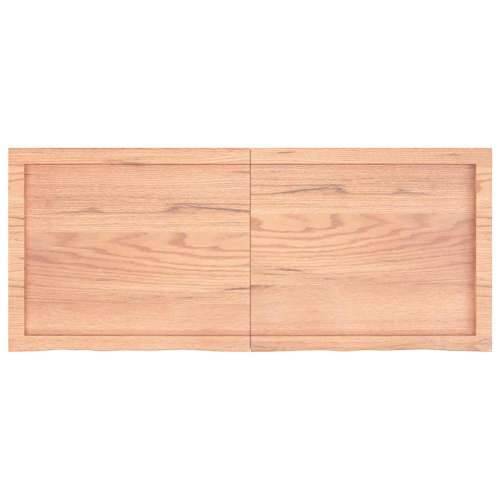 Zidna polica svjetlosmeđa 120x50x(2-4) cm obrađena hrastovina - Svjetlosmeđa 120 x 50 x 4 cm 1 Cijena