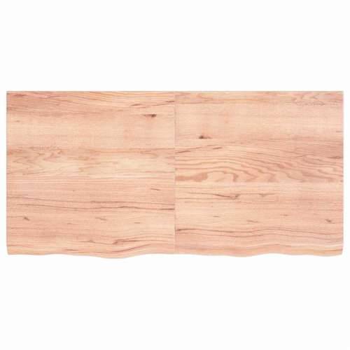 Zidna polica svjetlosmeđa 120x60x(2-4) cm obrađena hrastovina - Svjetlosmeđa 120 x 60 x 4 cm 1 Cijena