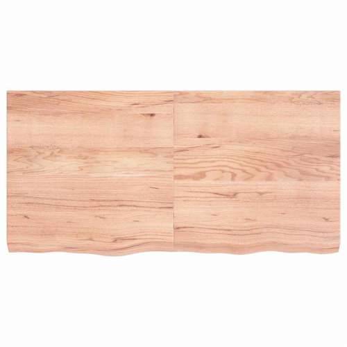 Zidna polica svjetlosmeđa 120x60x(2-6) cm obrađena hrastovina - Svjetlosmeđa 120 x 60 x 6 cm 1 Cijena