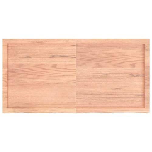 Zidna polica svjetlosmeđa 120x60x(2-6) cm obrađena hrastovina - Svjetlosmeđa 120 x 60 x 6 cm 1 Cijena