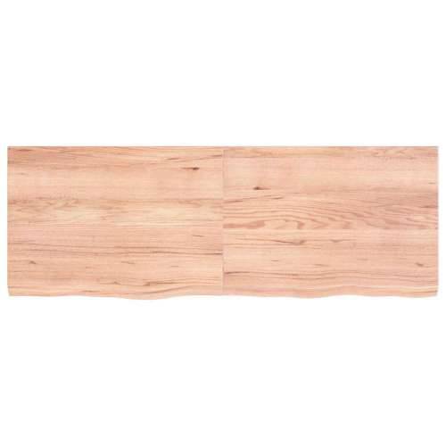 Zidna polica svjetlosmeđa 140x50x(2-4) cm obrađena hrastovina - Svjetlosmeđa 140 x 50 x 4 cm 1 Cijena