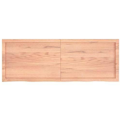 Zidna polica svjetlosmeđa 140x50x(2-4) cm obrađena hrastovina - Svjetlosmeđa 140 x 50 x 4 cm 1 Cijena