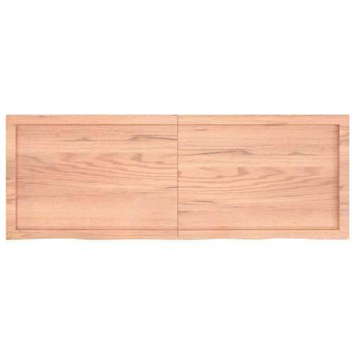 Zidna polica svjetlosmeđa 140x50x(2-6) cm obrađena hrastovina - Svjetlosmeđa 140 x 50 x 6 cm 1 Cijena