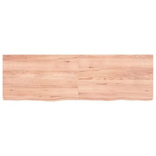 Zidna polica svjetlosmeđa 160x50x(2-6) cm obrađena hrastovina - Svjetlosmeđa 160 x 50 x 6 cm 1 Cijena