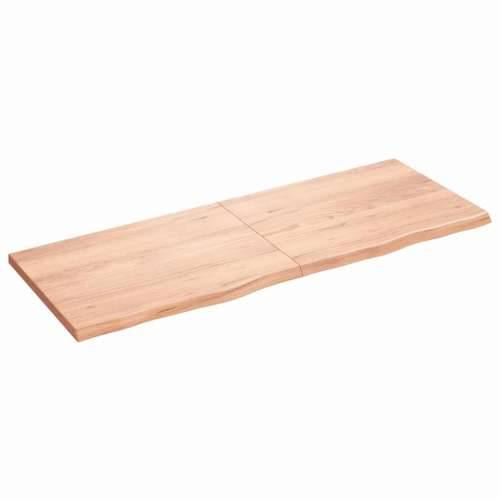 Zidna polica svjetlosmeđa 160x60x(2-4) cm obrađena hrastovina - Svjetlosmeđa 160 x 60 x 4 cm 1 Cijena