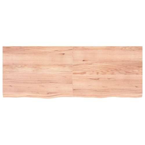 Zidna polica svjetlosmeđa 160x60x(2-4) cm obrađena hrastovina - Svjetlosmeđa 160 x 60 x 4 cm 1 Cijena
