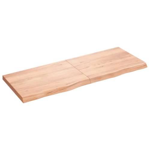 Zidna polica svjetlosmeđa 160x60x(2-6) cm obrađena hrastovina - Svjetlosmeđa 160 x 60 x 6 cm 1 Cijena