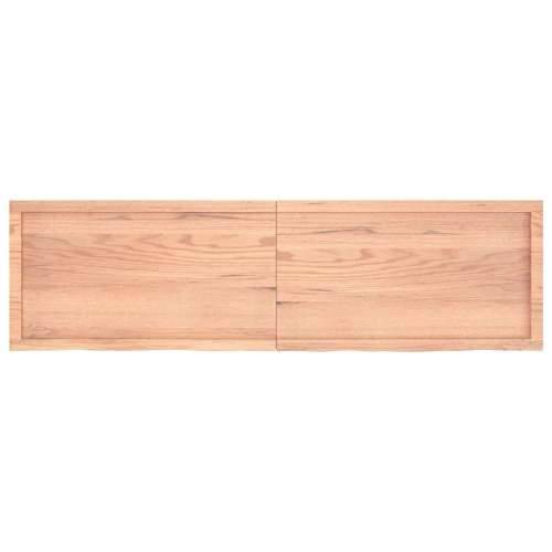 Zidna polica svjetlosmeđa 180x50x(2-4) cm obrađena hrastovina - Svjetlosmeđa 180 x 50 x 4 cm 1 Cijena