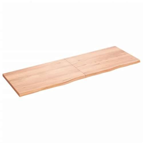 Zidna polica svjetlosmeđa 180x60x(2-4) cm obrađena hrastovina - Svjetlosmeđa 180 x 60 x 4 cm 1 Cijena
