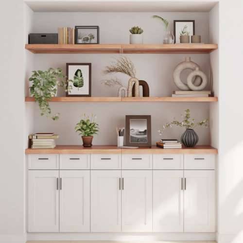 Zidna polica svjetlosmeđa 180x60x(2-4) cm obrađena hrastovina - Svjetlosmeđa 180 x 60 x 4 cm 1 Cijena