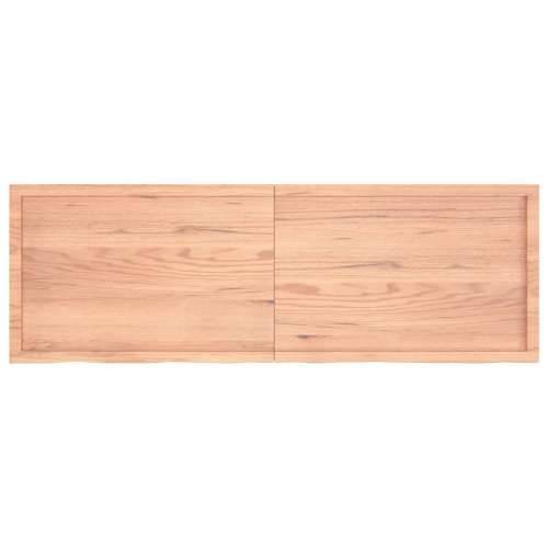 Zidna polica svjetlosmeđa 180x60x(2-4) cm obrađena hrastovina - Svjetlosmeđa 180 x 60 x 4 cm 1 Cijena