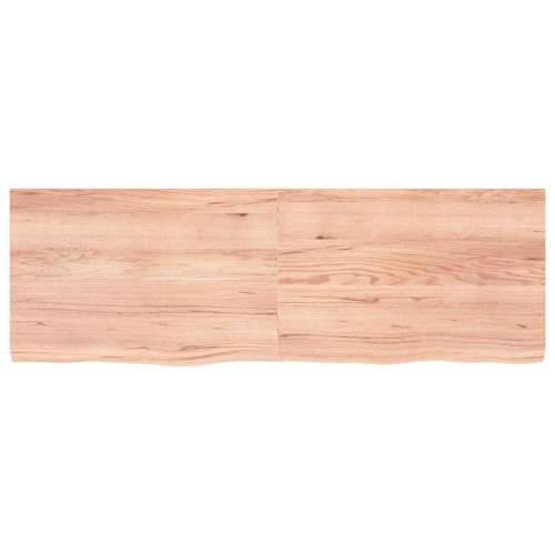 Zidna polica svjetlosmeđa 180x60x(2-6) cm obrađena hrastovina - Svjetlosmeđa 180 x 60 x 6 cm 1 Cijena