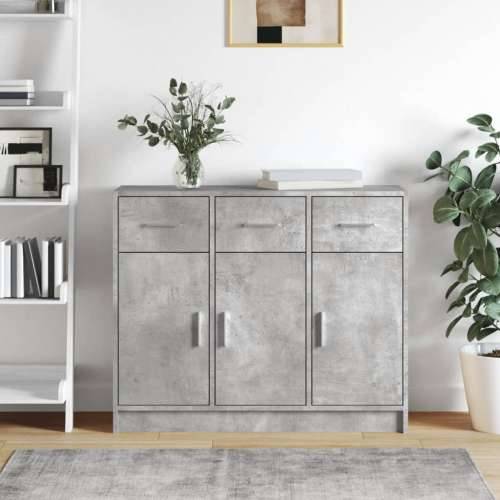 Komoda siva boja betona 91x28x75 cm od konstruiranog drva - Beton siva 1 Cijena