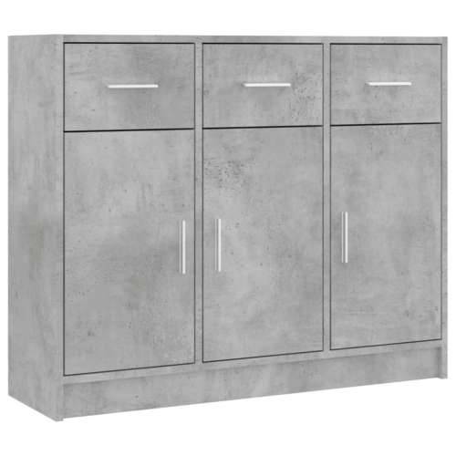 Komoda siva boja betona 91x28x75 cm od konstruiranog drva - Beton siva 1 Cijena