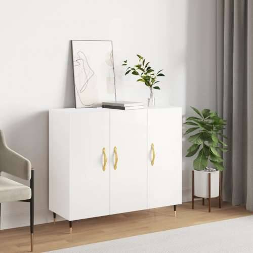 Komoda bijela 90x34x80 cm od konstruiranog drva - Bijela 1 Cijena