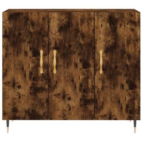 Komoda boja dimljenog hrasta 90 x 34 x 80 cm konstruirano drvo - Dimljeni hrast 1 Cijena