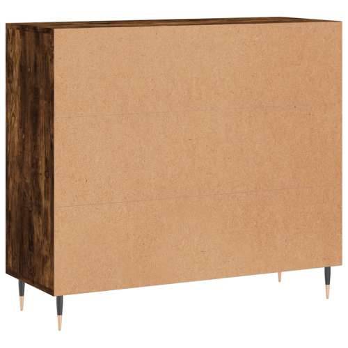 Komoda boja dimljenog hrasta 90 x 34 x 80 cm konstruirano drvo - Dimljeni hrast 1 Cijena