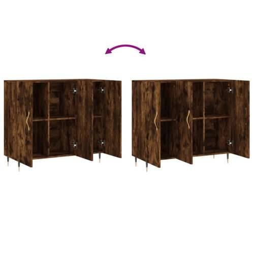Komoda boja dimljenog hrasta 90 x 34 x 80 cm konstruirano drvo - Dimljeni hrast 1 Cijena