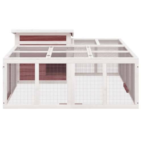 Kavez za zečeve boja kave 144 x 123 x 67,5 cm masivna borovina Mocha Cijena