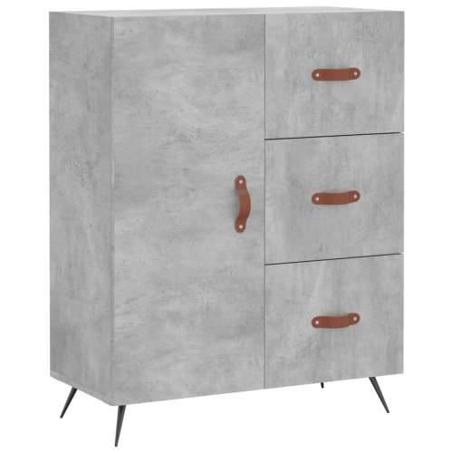 Visoka komoda siva betona 69,5x34x180 cm od konstruiranog drva - Beton siva 1 1 vrata 3 ladice Cijena