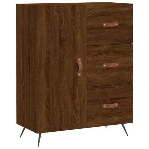 Visoka komoda boja hrasta 69,5x34x180 cm od konstruiranog drva - Smeđi hrast 1 1 vrata 3 ladice Cijena