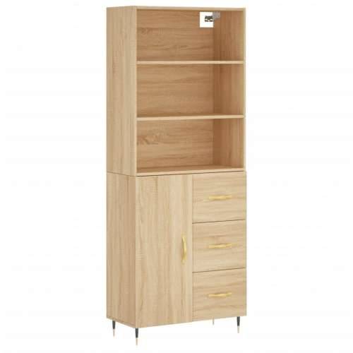 Visoka komoda hrasta sonome 69,5x34x180cm od konstruiranog drva sonoma hrast 1 1 vrata 3 ladice Cijena
