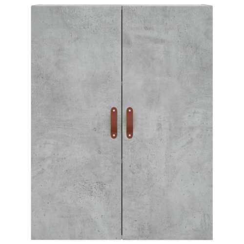 Visoka komoda siva betona 69,5x34x180 cm od konstruiranog drva - Beton siva 1 2 staklena vrata Cijena
