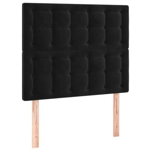 Box spring krevet s madracem crni 90x190 cm baršunasti - Crna 90 x 190 cm gumbi Cijena